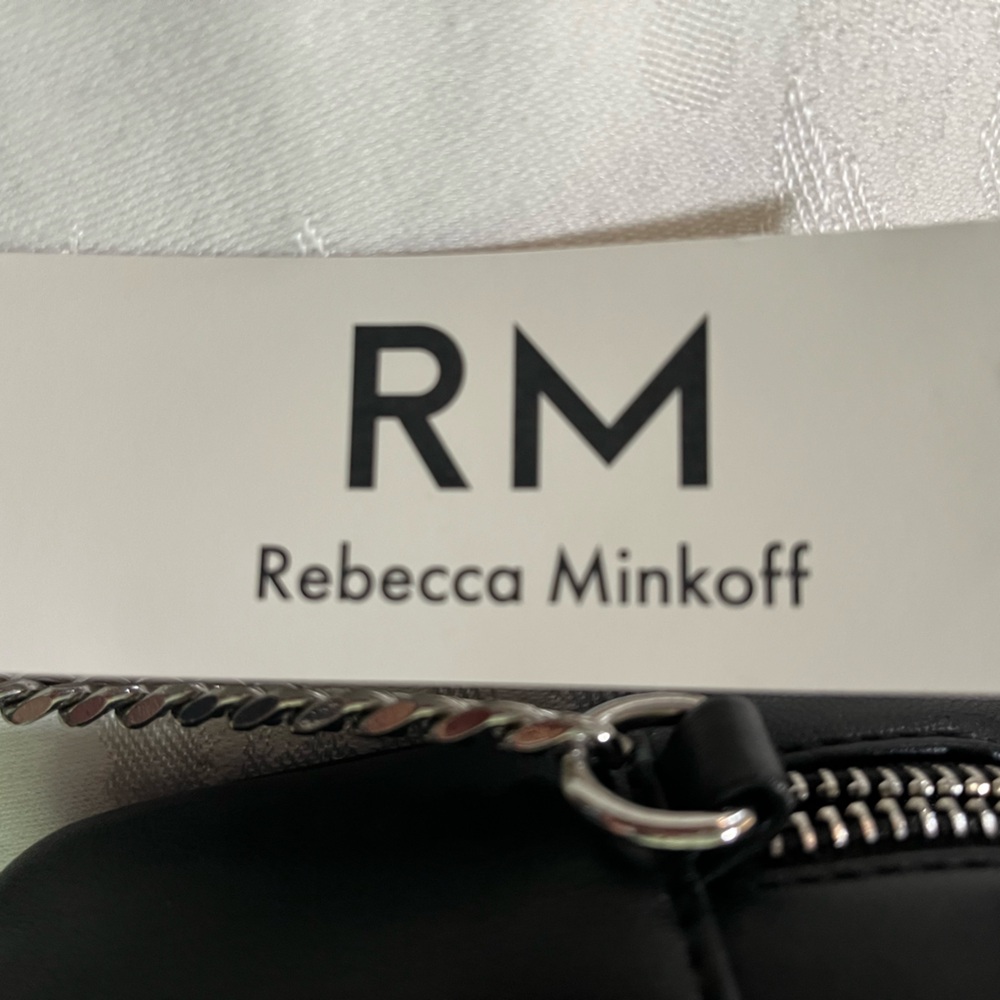 NWT. Rebecca Minkoff Black Quilted Studded Crossbody Bag - Picture 6 of 6